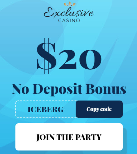 Exclusive Casino no deposit bonus codes 2021 - $50 Free Chip