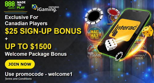 888 Casino ($25 Free!)