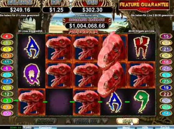 Megasaur Slot no deposit bonus