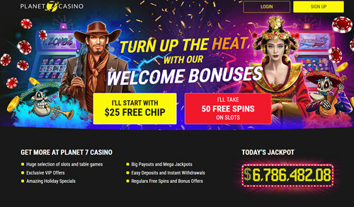 Planet 7 Casino No Deposit Bonus Codes - ($25 Free Chips)