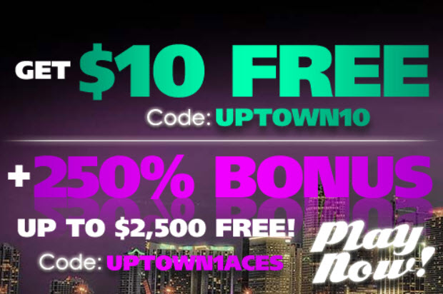 Uptown Aces Casino no deposit bonus codes - ($10 Free)