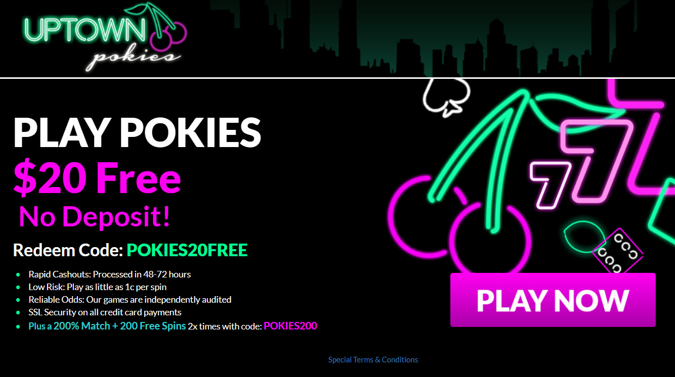 Uptown Pokies - 20 Free Spins