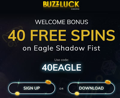 Buzzluck Casino (40 Free Spins)