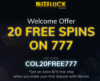 Buzzluck Casino (20 Free Spins)