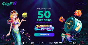 Paradise 8 Casino (50 Free Spins)