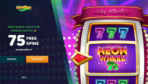 Neon Wheel 7s Slot (75 Free Spins)