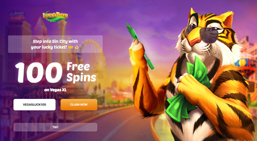 Lucky Tiger Casino No Deposit Bonus (100 Free Spins)