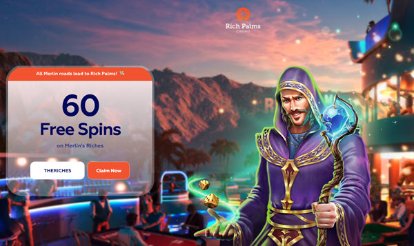 Merlin's Riches Slot (60 Free Spins)