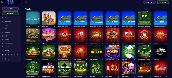 Bitcoin Casino Table Games