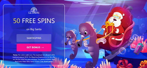 Las Atlantis Casino No Deposit Bonus 50 Free Spins