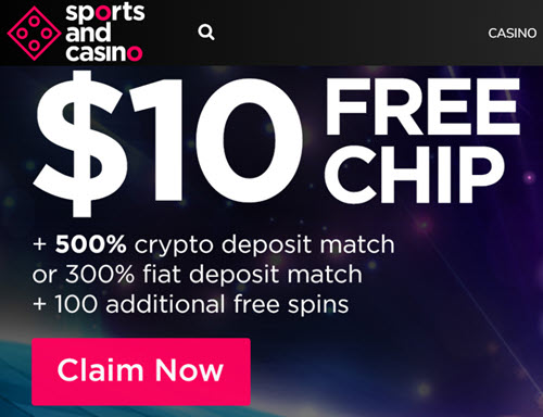 Sports and Casino No Deposit Bonus - 10 Free Chips!