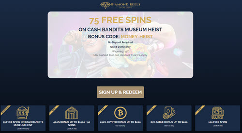 Diamond Reels Casino (60 Free Spins)