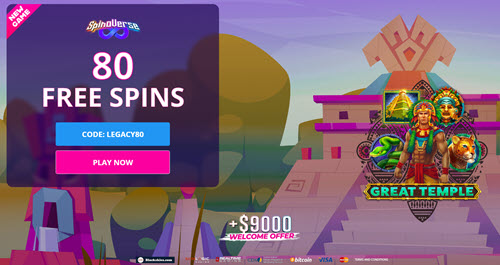 Great Temple Slot - 80 Free Spins