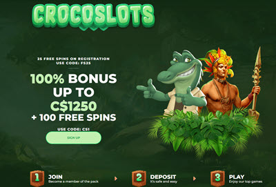 CrocoSlots Casino (25 Free Spins!)