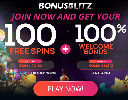 Bonus Blitz Casino No Deposit Bonus 100 Free Spins Today 