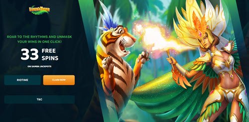 Samba Jackpots Slot - 33 Free Spins!