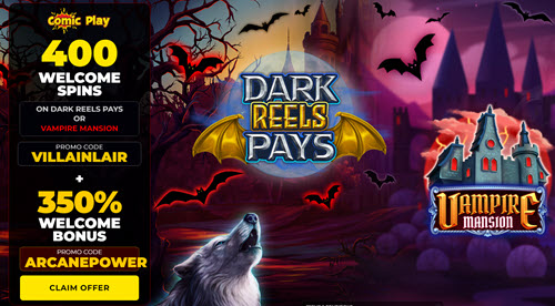 Comic Play Casino No Deposit Bonus 400 Free Spins!