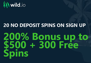 Wild io Casino - 20 Free Spins!