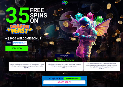 Dragon Feast Slot - 35 Free Spins No Deposit Bonus!