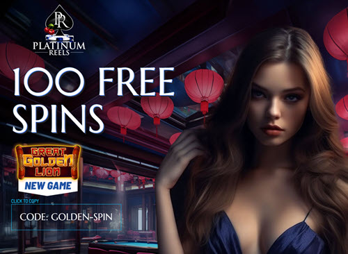 Great Golden Lion Slot - 100 Free Spins!