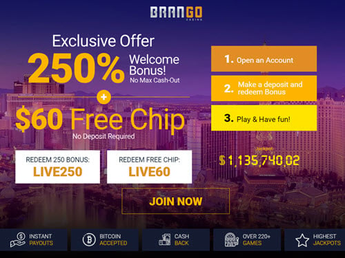 Casino Brango $60 Free No Deposit Bonus Codes