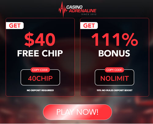 Casino Adrenaline - 40 Free Chip!