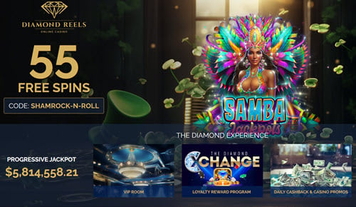 Diamond Reels Casino No Deposit Bonus 55 Free Spins