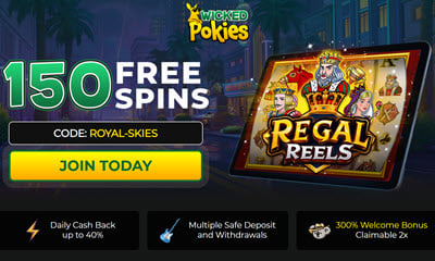 Wicked Pokies Casino - 150 Free Spins!
